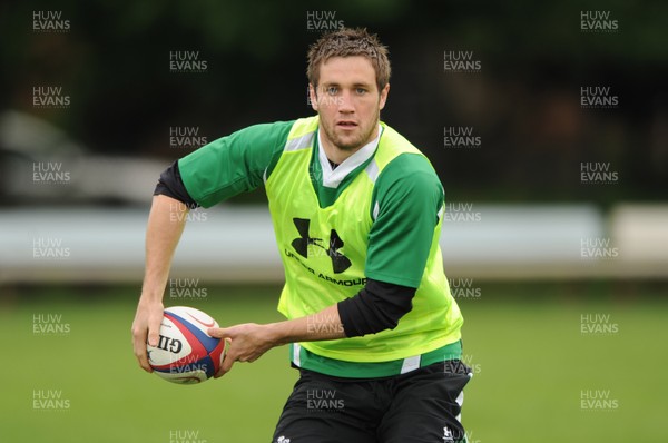 02.06.09 - Wales Rugby Training - Andrew Bishop in action during training. 