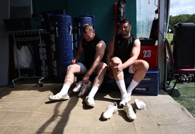 020625 - Wales Rugby Training - First day of summer camp - Dewi Lake and Gareth Thomas during training