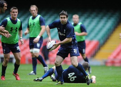 02.08.11 - Wales Rugby Training - Stephen Jones during training. 