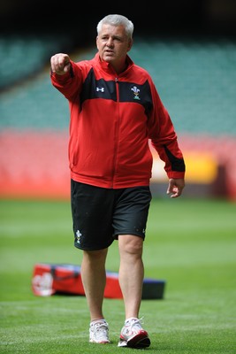 02.08.11 - Wales Rugby Training - Head coach Warren Gatland during training. 