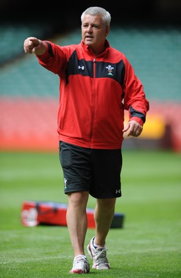 02.08.11 - Wales Rugby Training - Head coach Warren Gatland during training. 