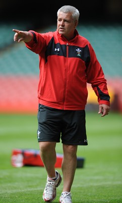02.08.11 - Wales Rugby Training - Head coach Warren Gatland during training. 