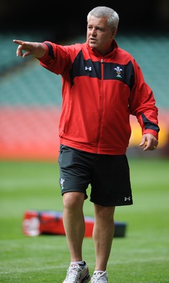 02.08.11 - Wales Rugby Training - Head coach Warren Gatland during training. 