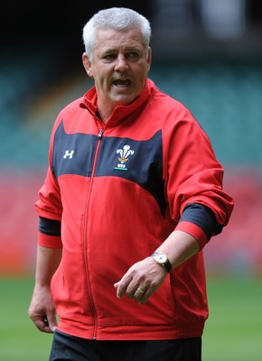 02.08.11 - Wales Rugby Training - Head coach Warren Gatland during training. 