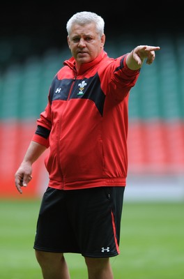 02.08.11 - Wales Rugby Training - Head coach Warren Gatland during training. 