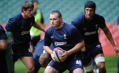 02.08.11 - Wales Rugby Training - Ken Owens during training. 
