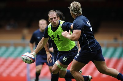 02.08.11 - Wales Rugby Training - Alun Wyn Jones during training. 