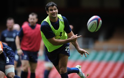 02.08.11 - Wales Rugby Training - Mike Phillips during training. 