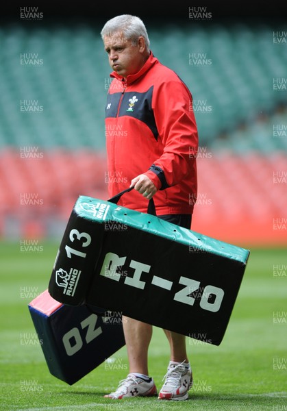 02.08.11 - Wales Rugby Training - Head coach Warren Gatland during training. 