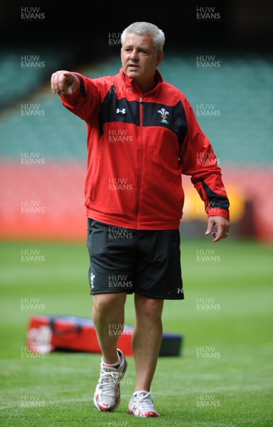 02.08.11 - Wales Rugby Training - Head coach Warren Gatland during training. 