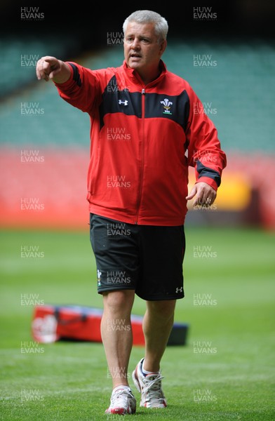 02.08.11 - Wales Rugby Training - Head coach Warren Gatland during training. 