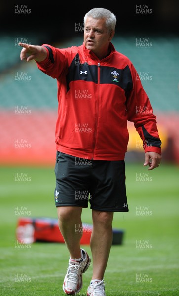 02.08.11 - Wales Rugby Training - Head coach Warren Gatland during training. 