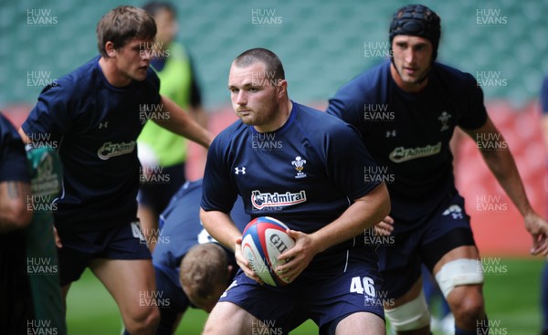 02.08.11 - Wales Rugby Training - Ken Owens during training. 