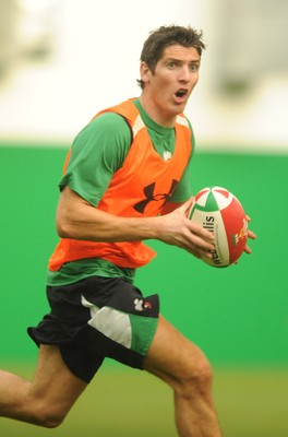 02.11.09 - Wales Rugby Training - James Hook in action during training. 