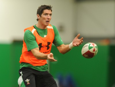 02.11.09 - Wales Rugby Training - James Hook in action during training. 