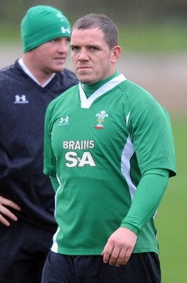 02.11.09 - Wales Rugby Training Paul James takes part in a training session ahead of his sides match against the New Zealand All Blacks on Saturday 