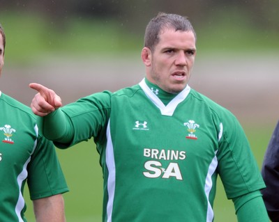 02.11.09 - Wales Rugby Training Paul James takes part in a training session ahead of his sides match against the New Zealand All Blacks on Saturday 