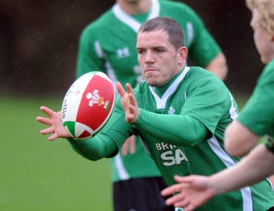 02.11.09 - Wales Rugby Training Paul James takes part in a training session ahead of his sides match against the New Zealand All Blacks on Saturday 