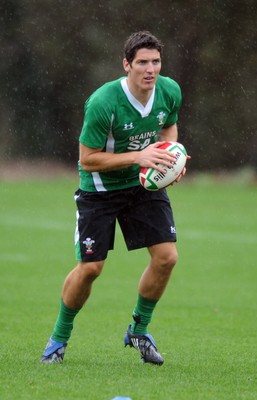 02.11.09 - Wales Rugby Training James Hook takes part in a training session ahead of his sides match against the New Zealand All Blacks on Saturday 