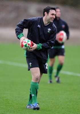 02.11.09 - Wales Rugby Training Stephen Jones takes part in a training session ahead of his sides match against the New Zealand All Blacks on Saturday 