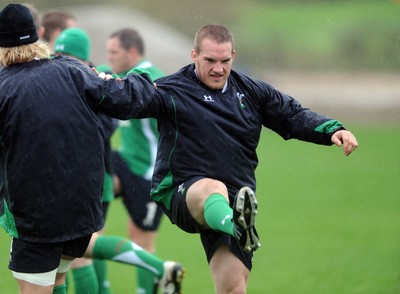 02.11.09 - Wales Rugby Training Gethin Jenkins takes part in a training session ahead of his sides match against the New Zealand All Blacks on Saturday 