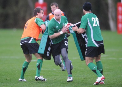 02.11.09 - Wales Rugby Training Tom Shanklin in action during training. 