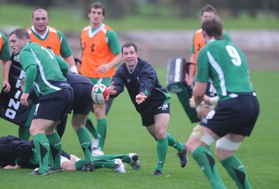 02.11.09 - Wales Rugby Training Garth Cooper in action during training. 