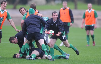 02.11.09 - Wales Rugby Training Garth Cooper in action during training. 
