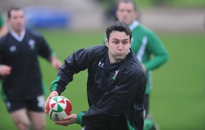 02.11.09 - Wales Rugby Training Stephen Jones in action during training. 