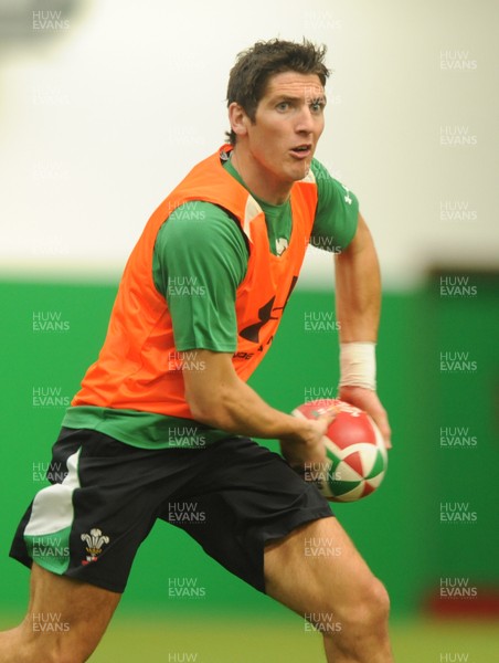 02.11.09 - Wales Rugby Training - James Hook in action during training. 
