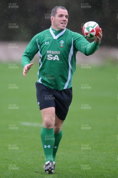 02.11.09 - Wales Rugby Training Paul James takes part in a training session ahead of his sides match against the New Zealand All Blacks on Saturday 