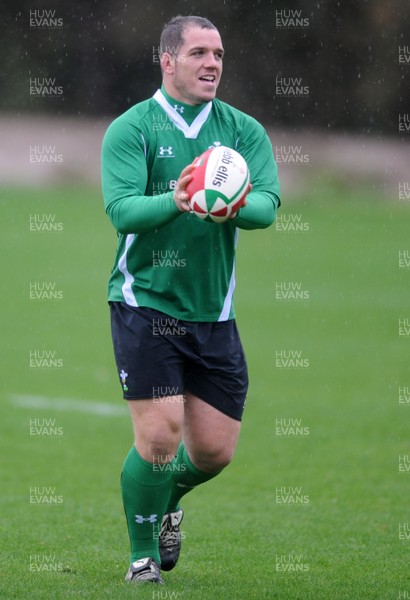 02.11.09 - Wales Rugby Training Paul James takes part in a training session ahead of his sides match against the New Zealand All Blacks on Saturday 