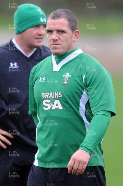 02.11.09 - Wales Rugby Training Paul James takes part in a training session ahead of his sides match against the New Zealand All Blacks on Saturday 