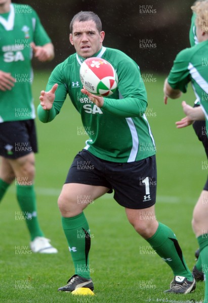 02.11.09 - Wales Rugby Training Paul James takes part in a training session ahead of his sides match against the New Zealand All Blacks on Saturday 