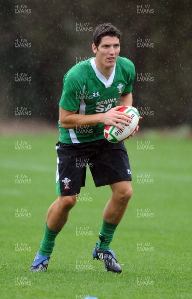 02.11.09 - Wales Rugby Training James Hook takes part in a training session ahead of his sides match against the New Zealand All Blacks on Saturday 