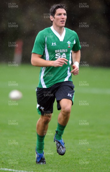 02.11.09 - Wales Rugby Training James Hook takes part in a training session ahead of his sides match against the New Zealand All Blacks on Saturday 