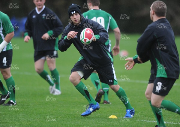 02.11.09 - Wales Rugby Training Captain Ryan Jones  takes part in a training session ahead of his sides match against the New Zealand All Blacks on Saturday 