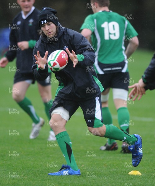 02.11.09 - Wales Rugby Training Captain Ryan Jones  takes part in a training session ahead of his sides match against the New Zealand All Blacks on Saturday 