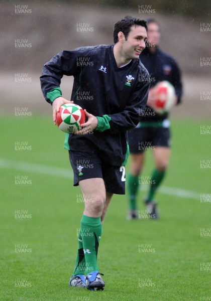 02.11.09 - Wales Rugby Training Stephen Jones takes part in a training session ahead of his sides match against the New Zealand All Blacks on Saturday 