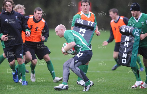 02.11.09 - Wales Rugby Training Tom Shanklin in action during training. 