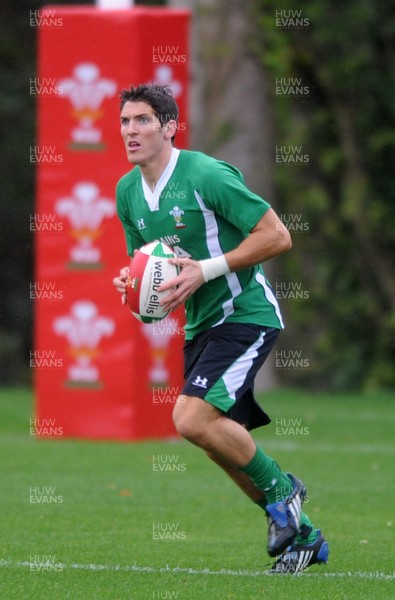 02.11.09 - Wales Rugby Training James Hook in action during training. 