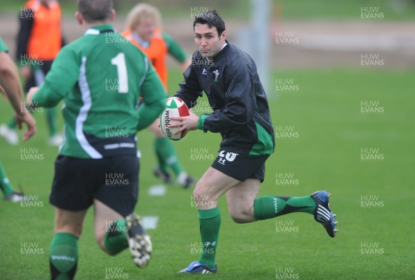 02.11.09 - Wales Rugby Training Stephen Jones in action during training. 