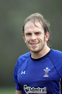 02.11.10. Wales Rugby Training... Alun Wyn Jones during training.. 