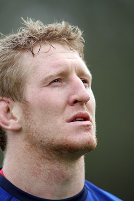 02.11.10. Wales Rugby Training... Bradley Davies during training.. 