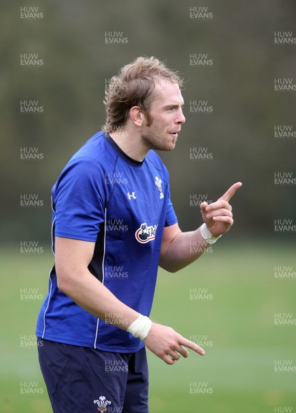 02.11.10. Wales Rugby Training... Alun Wyn Jones during training.. 