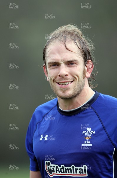 02.11.10. Wales Rugby Training... Alun Wyn Jones during training.. 