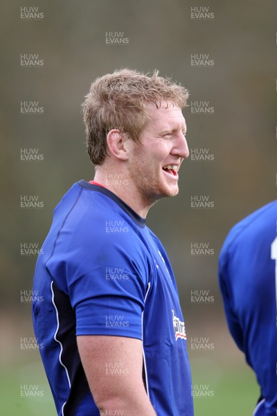 02.11.10. Wales Rugby Training... Bradley Davies during training.. 