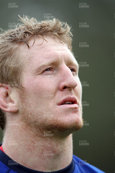 02.11.10. Wales Rugby Training... Bradley Davies during training.. 
