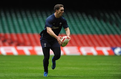 02.12.11 - Wales Rugby Training - George North during training. 