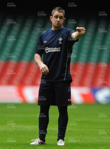 02.12.11 - Wales Rugby Training - Shane Williams during training. 